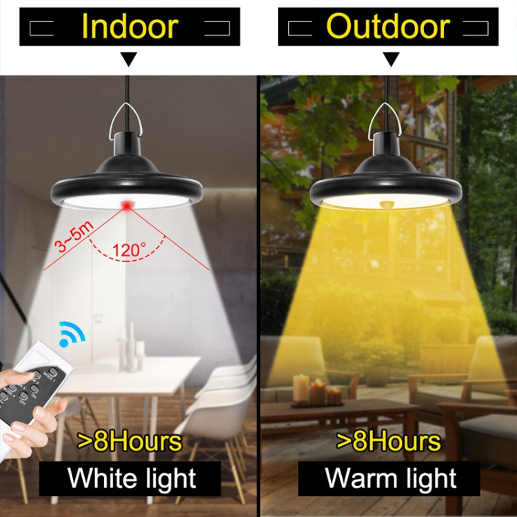 Smart Induction 2 in 1 112LEDs Solar Light Indoor and Outdoor Garden Garage LED Lamp, 2 in 1 White Light, 2 in 1 Warm Light – Waterproof
