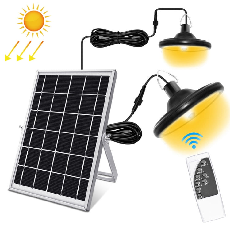 Smart Induction 2 in 1 112LEDs Solar Light Indoor and Outdoor Garden Garage LED Lamp, 2 in 1 White Light, 2 in 1 Warm Light – Waterproof 2 in 1 Warm Light Black