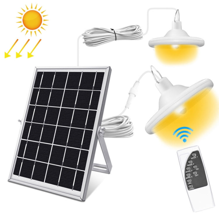 Smart Induction 2 in 1 112LEDs Solar Light Indoor and Outdoor Garden Garage LED Lamp, 2 in 1 White Light, 2 in 1 Warm Light – Waterproof 2 in 1 Warm Light White