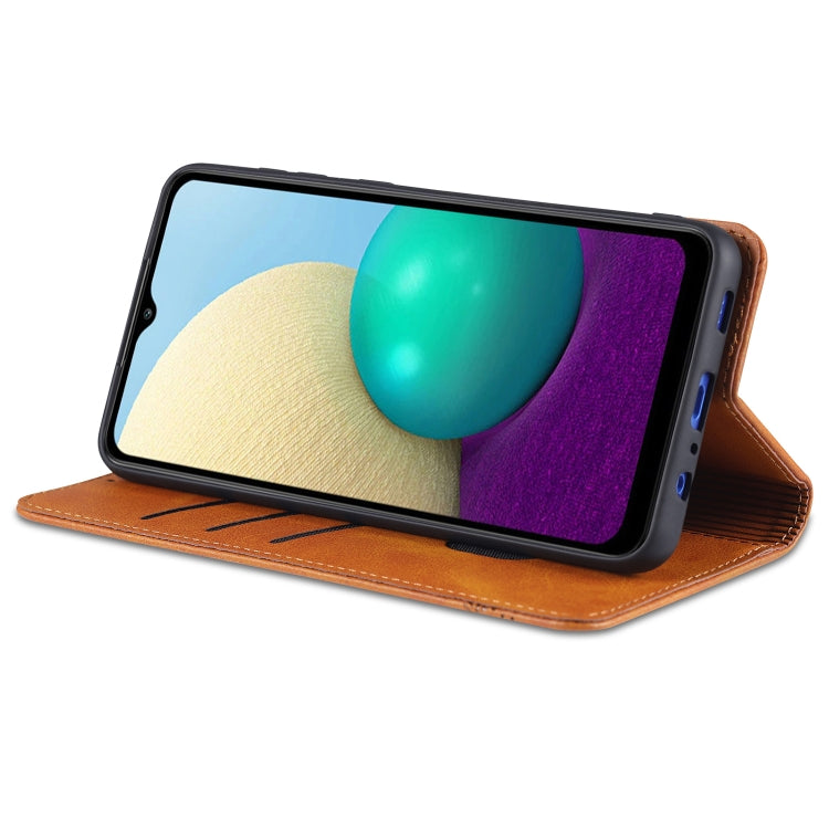 AZNS Magnetic Calf Texture Horizontal Flip Leather Case with Card Slots & Holder & Wallet – Magnetic, Card Slot, Flip, For Samsung Galaxy A02