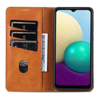 AZNS Magnetic Calf Texture Horizontal Flip Leather Case with Card Slots & Holder & Wallet – Magnetic, Card Slot, Flip, For Samsung Galaxy A02