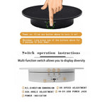 20cm USB Electric Rotating Turntable Display Stand Video Shooting Props Turntable for Photography, Load: 8kg, 20cm(Black Velvet), 20cm (White Base Black Velvet), 20cm (White Base White Velvet)