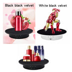 20cm USB Electric Rotating Turntable Display Stand Video Shooting Props Turntable for Photography, Load: 8kg, 20cm(Black Velvet), 20cm (White Base Black Velvet), 20cm (White Base White Velvet)