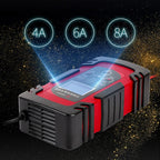 DEMUDA DC-80 Car Battery Charger 12V/24V Intelligent Pulse Repair Type Lead-acid Battery, AU Plug, US Plug, EU Plug, JP Plug, UK Plug – TPU