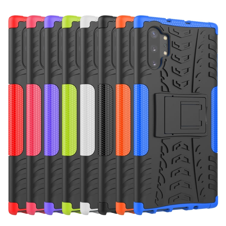 Tire Texture TPU + PC Shockproof Case with Holder, For Galaxy Note 10 Plus
