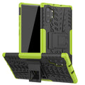 Tire Texture TPU + PC Shockproof Case with Holder, For Galaxy Note 10 Plus For Galaxy Note 10 Plus Green
