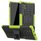Tire Texture TPU + PC Shockproof Case with Holder, For Galaxy Note 10 Plus For Galaxy Note 10 Plus Green