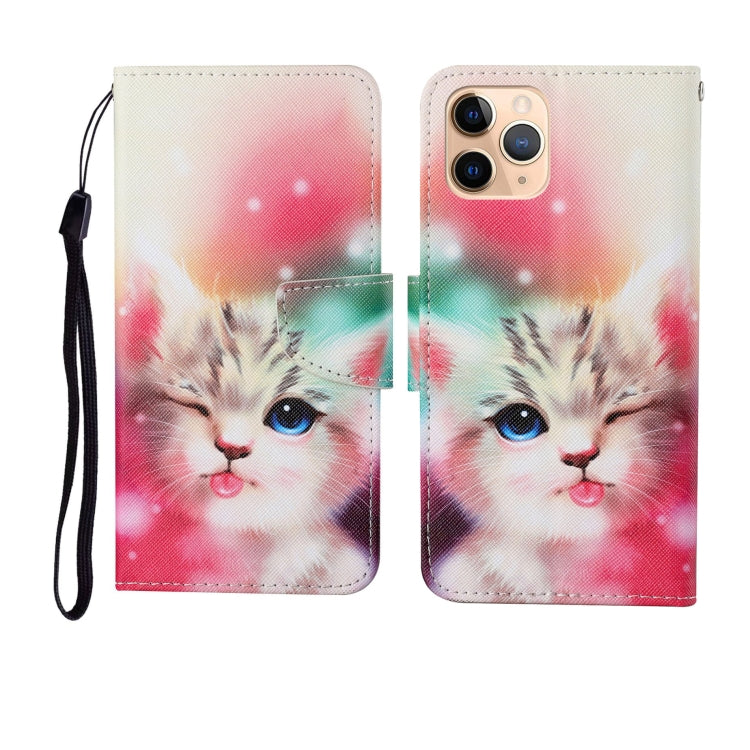Painted Pattern Horizontal Flip Leathe Case, For iPhone 11 Pro Max For iPhone 11 Pro Max Cat