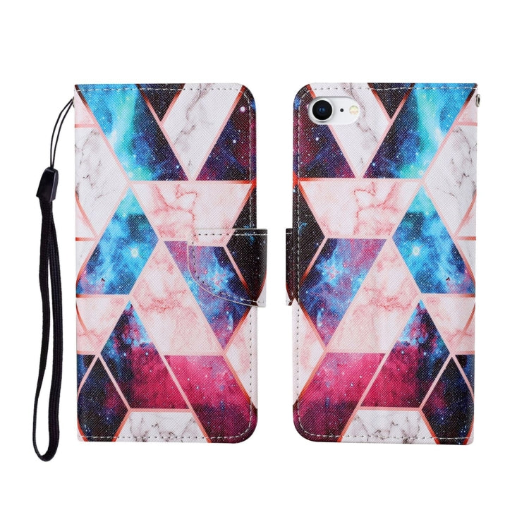 Painted Pattern Horizontal Flip Leathe Case, For iPhone SE (2020)/ 7 /8 For iPhone SE (2020) 7 8 Marble