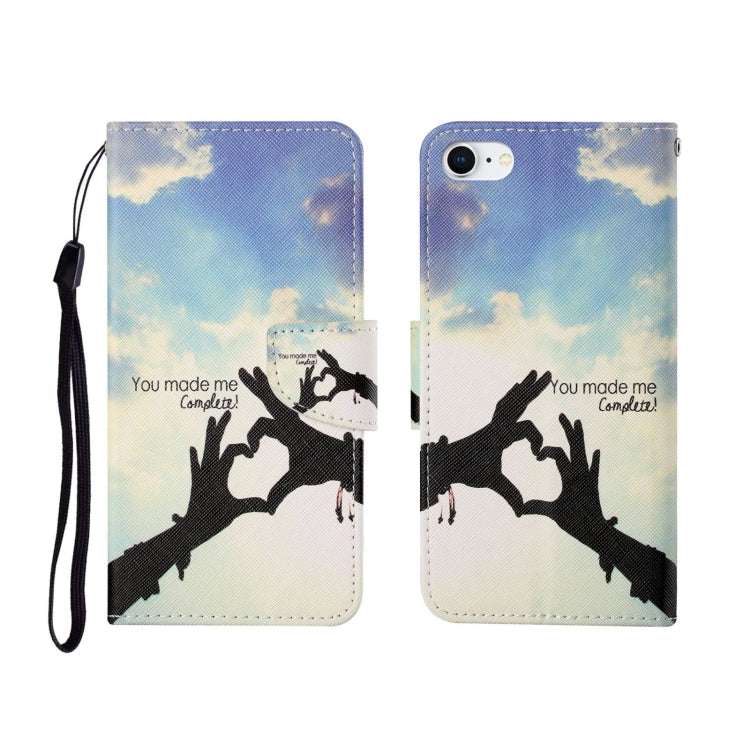 Painted Pattern Horizontal Flip Leathe Case, For iPhone SE (2020)/ 7 /8 For iPhone SE (2020) 7 8 Finger