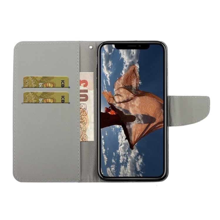 Painted Pattern Horizontal Flip Leathe Case, For iPhone XS Max