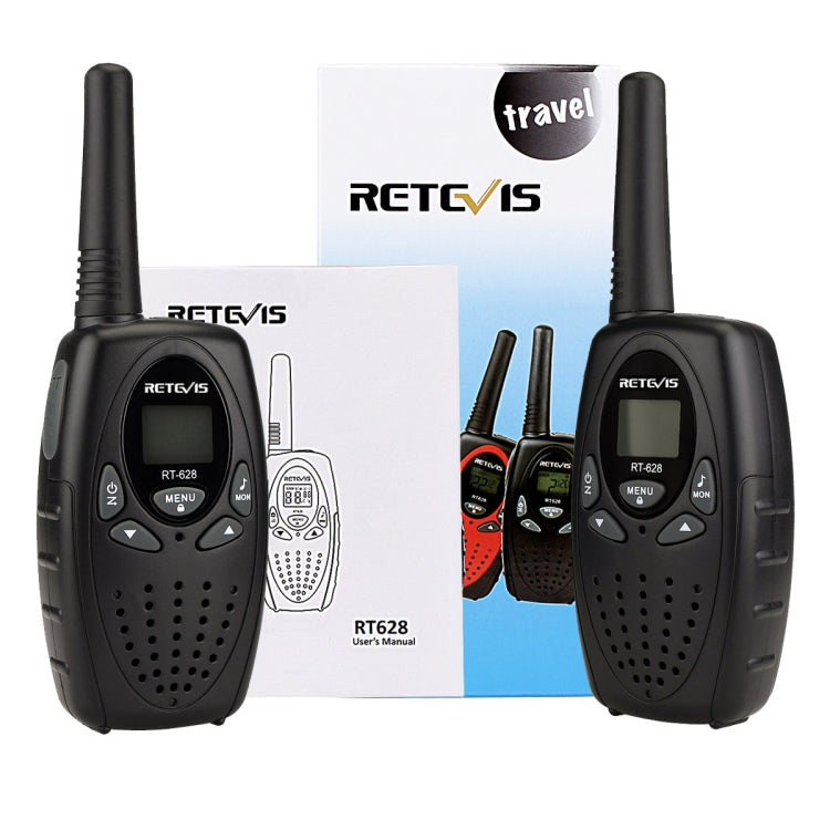 1 Pair RETEVIS RT628 0.5W EU Frequency 446MHz 8CHS Handheld Children Walkie Talkie, RT628(Black), RT628(White), RT628(Red) – Durable Build, Easy to Use