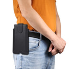 Universal Cow Leather Vertical Mobile Phone Leather Case Waist Bag For 5.5-6.5 inch and Below Phones, For 5.5-6.5 inch and Below Phones