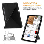 Cloth Texture Multi-folding Horizontal Flip PU Leather Shockproof Case with Holder & Sleep / Wake-up Function, For Samsung Galaxy Tab S8+ / Tab S8 Plus / Tab S7 FE / Tab S7+ T970 / T975, For Samsung Galaxy Tab S8 / Galaxy Tab S7 T870                  ...