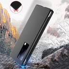 Electroplated Mirror Protective Case with Holder – Flip, Electroplating, For Huawei Mate X2