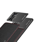 Frosted Metal + Leather Texture Protective Case – Leather, For vivo iQOO 5 5G, For iPhone 11