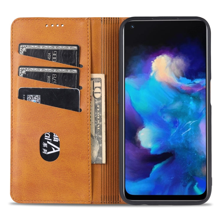 AZNS Magnetic Calf Texture Horizontal Flip Leather Case with Card Slots & Holder & Wallet – Magnetic, Card Slot, Flip, For OPPO A93 (5G), For OPPO A74 (5G), For Xiaomi Redmi K40, For Xiaomi Redmi K40 Pro