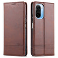 AZNS Magnetic Calf Texture Horizontal Flip Leather Case with Card Slots & Holder & Wallet – Magnetic, Card Slot, Flip, For Xiaomi Poco F3, For Samsung Galaxy A32 4G For Xiaomi Poco F3 Dark Brown