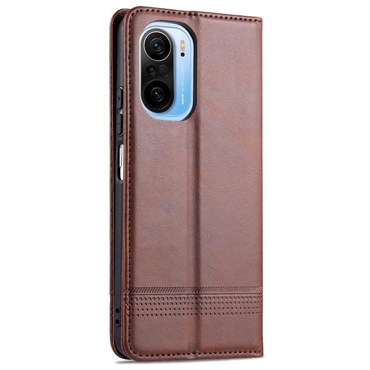 AZNS Magnetic Calf Texture Horizontal Flip Leather Case with Card Slots & Holder & Wallet – Magnetic, Card Slot, Flip, For Xiaomi Poco F3, For Samsung Galaxy A32 4G
