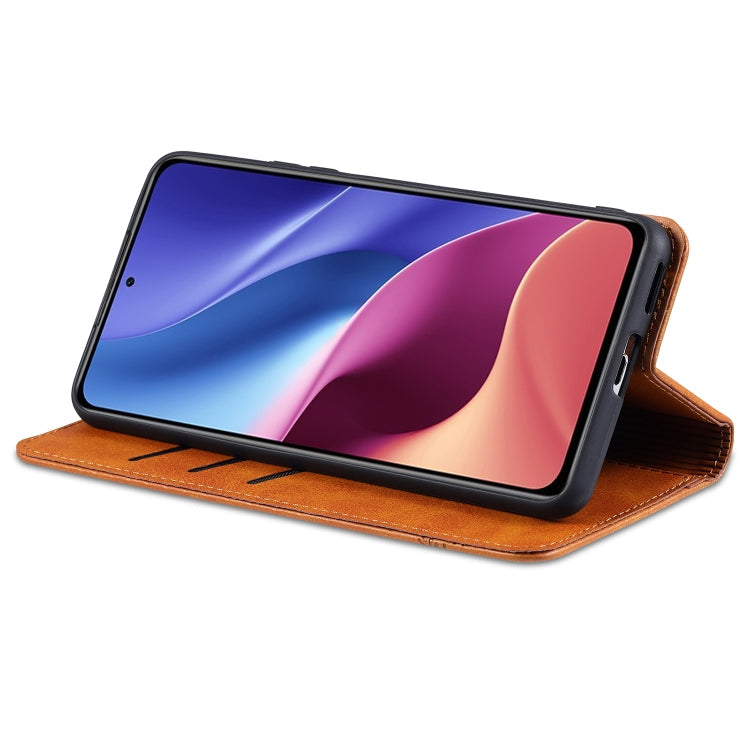 AZNS Magnetic Calf Texture Horizontal Flip Leather Case with Card Slots & Holder & Wallet – Magnetic, Card Slot, Flip, For Xiaomi Poco F3, For Samsung Galaxy A32 4G