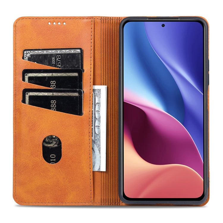 AZNS Magnetic Calf Texture Horizontal Flip Leather Case with Card Slots & Holder & Wallet – Magnetic, Card Slot, Flip, For Xiaomi Poco F3, For Samsung Galaxy A32 4G