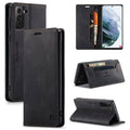 AutSpace A01 Retro Skin-feel Crazy Horse Texture Horizontal Flip Leather Case with Holder & Card Slots & Wallet & RFID, For Samsung Galaxy S21 5G, For Samsung Galaxy A52 5G / 4G For Samsung Galaxy S21 5G Black