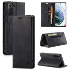 AutSpace A01 Retro Skin-feel Crazy Horse Texture Horizontal Flip Leather Case with Holder & Card Slots & Wallet & RFID, For Samsung Galaxy S21 5G, For Samsung Galaxy A52 5G / 4G For Samsung Galaxy S21 5G Black