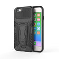 War Chariot Series Armor All-inclusive Shockproof PC + TPU Protective Case with Invisible Holder, For iPhone 6, For iPhone 6 Plus, For iPhone 8 Plus / 7 Plus, For iPhone 11 For iPhone 6 Black