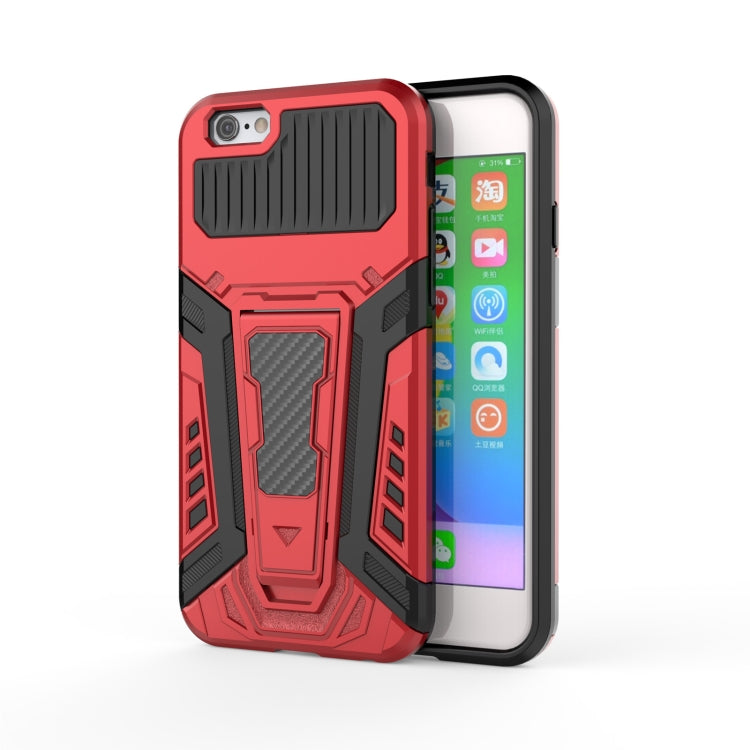 War Chariot Series Armor All-inclusive Shockproof PC + TPU Protective Case with Invisible Holder – Shockproof, Ring Holder, TPU, For iPhone 6, For iPhone 6 Plus, For iPhone 8 Plus / 7 Plus, For iPhone 11 For iPhone 6 Red