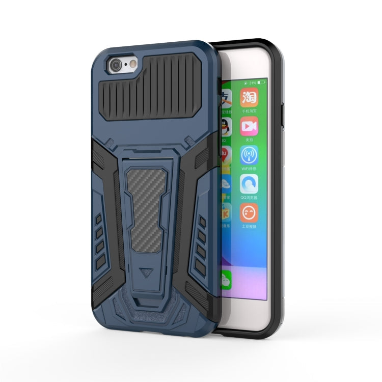 War Chariot Series Armor All-inclusive Shockproof PC + TPU Protective Case with Invisible Holder – Shockproof, Ring Holder, TPU, For iPhone 6, For iPhone 6 Plus, For iPhone 8 Plus / 7 Plus, For iPhone 11 For iPhone 6 Blue