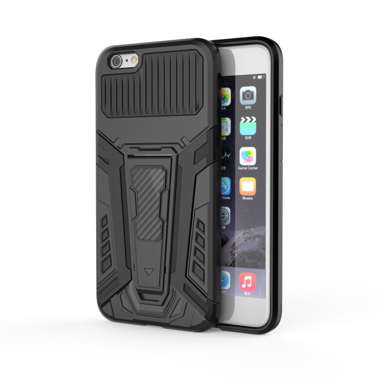 War Chariot Series Armor All-inclusive Shockproof PC + TPU Protective Case with Invisible Holder – Shockproof, Ring Holder, TPU, For iPhone 6, For iPhone 6 Plus, For iPhone 8 Plus / 7 Plus, For iPhone 11 For iPhone 6 Plus Black
