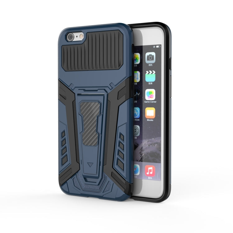 War Chariot Series Armor All-inclusive Shockproof PC + TPU Protective Case with Invisible Holder – Shockproof, Ring Holder, TPU, For iPhone 6, For iPhone 6 Plus, For iPhone 8 Plus / 7 Plus, For iPhone 11 For iPhone 6 Plus Blue
