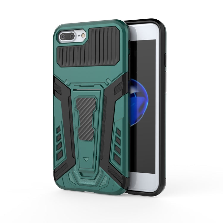 War Chariot Series Armor All-inclusive Shockproof PC + TPU Protective Case with Invisible Holder – Shockproof, Ring Holder, TPU, For iPhone 6, For iPhone 6 Plus, For iPhone 8 Plus / 7 Plus, For iPhone 11 For iPhone 8 Plus 7 Plus Green