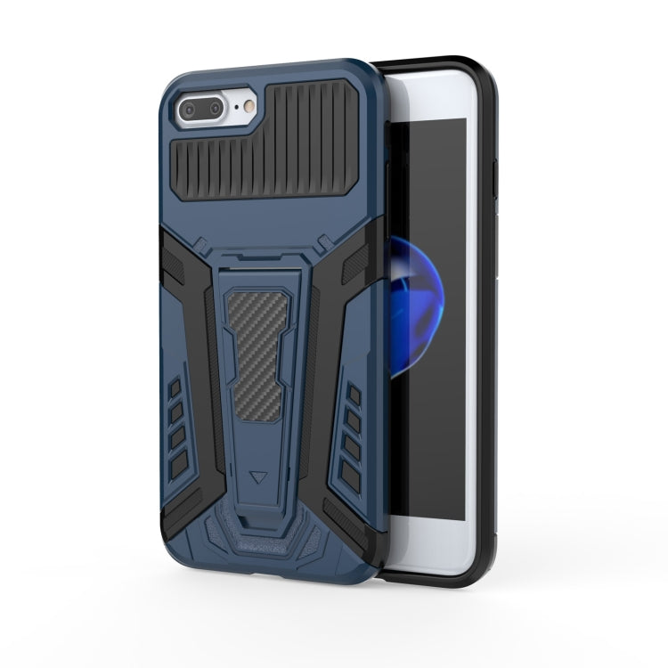 War Chariot Series Armor All-inclusive Shockproof PC + TPU Protective Case with Invisible Holder – Shockproof, Ring Holder, TPU, For iPhone 6, For iPhone 6 Plus, For iPhone 8 Plus / 7 Plus, For iPhone 11 For iPhone 8 Plus 7 Plus Blue