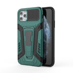 War Chariot Series Armor All-inclusive Shockproof PC + TPU Protective Case with Invisible Holder, For iPhone 11 Pro For iPhone 11 Pro Green
