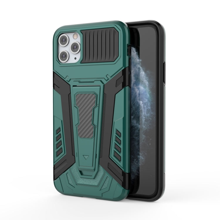 War Chariot Series Armor All-inclusive Shockproof PC + TPU Protective Case with Invisible Holder, For iPhone 11 Pro For iPhone 11 Pro Green