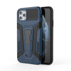 War Chariot Series Armor All-inclusive Shockproof PC + TPU Protective Case with Invisible Holder, For iPhone 11 Pro Max, For iPhone 12 / 12 Pro, For iPhone 12 Pro Max, For iPhone 12 mini For iPhone 11 Pro Max Black