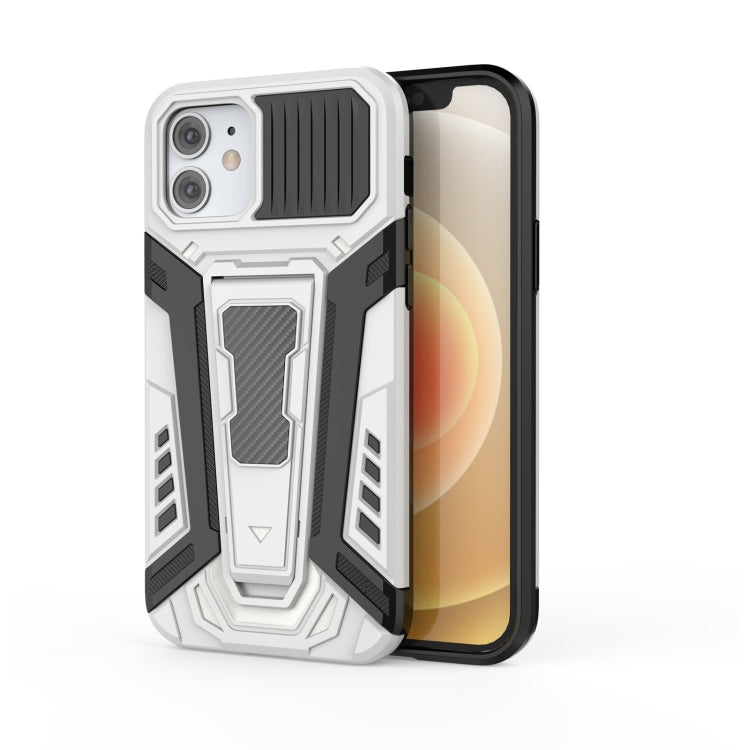 War Chariot Series Armor All-inclusive Shockproof PC + TPU Protective Case with Invisible Holder – Shockproof, Ring Holder, TPU, For iPhone 11 Pro Max, For iPhone 12 / 12 Pro, For iPhone 12 Pro Max, For iPhone 12 mini For iPhone 12 mini White