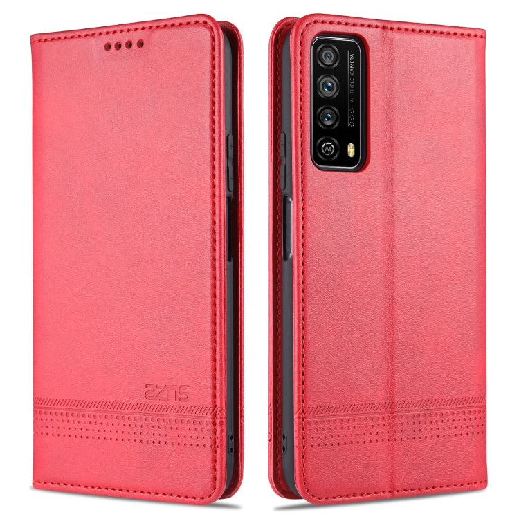 AZNS Magnetic Calf Texture Horizontal Flip Leather Case with Card Slots & Holder & Wallet – Magnetic, Card Slot, Flip, For Huawei P smart 2021, For Huawei  Y7a, For Huawei  Enjoy 20 SE 4G