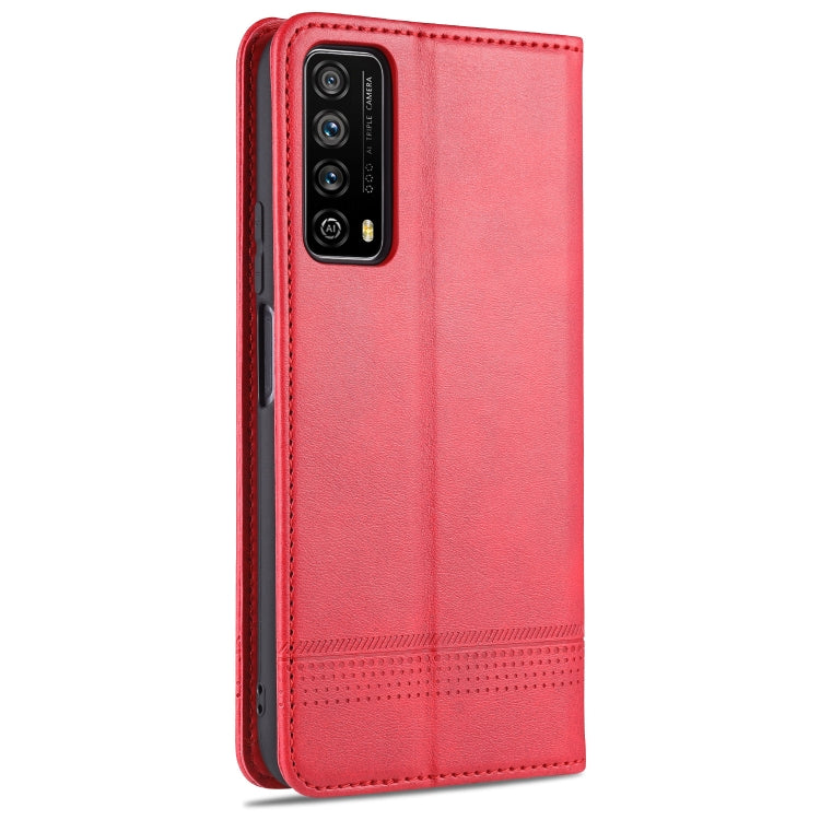 AZNS Magnetic Calf Texture Horizontal Flip Leather Case with Card Slots & Holder & Wallet – Magnetic, Card Slot, Flip, For Huawei P smart 2021, For Huawei  Y7a, For Huawei  Enjoy 20 SE 4G