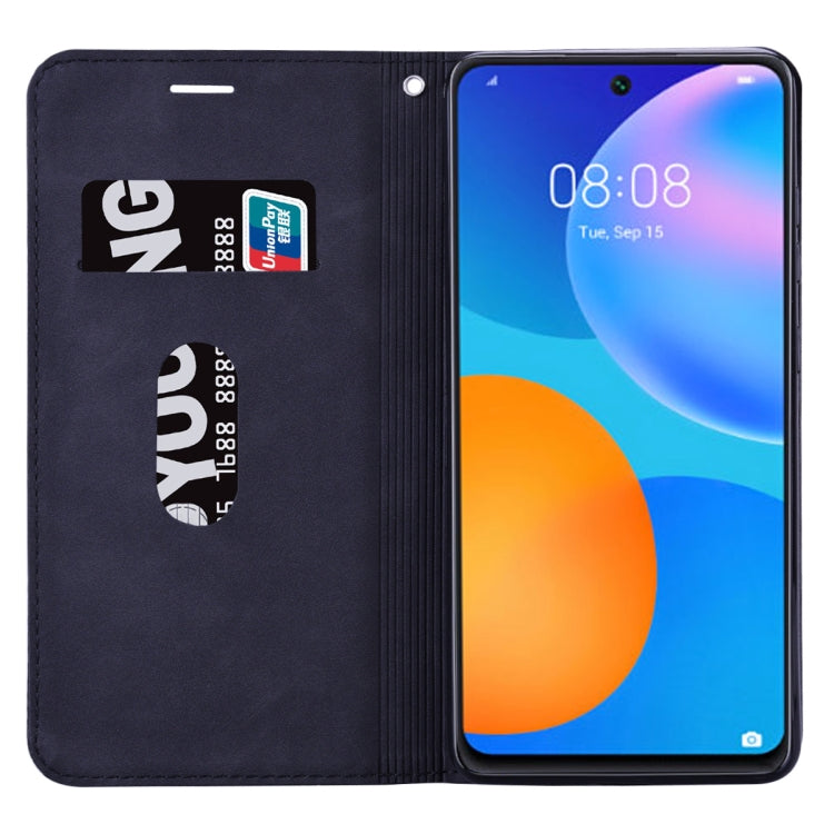 Frosted Business Magnetic Horizontal Flip PU Leather Case with Holder & Card Slot & Lanyard – Lanyard, Magnetic, Card Slot, For Huawei P smart 2021, For Huawei Honor 10X Lite