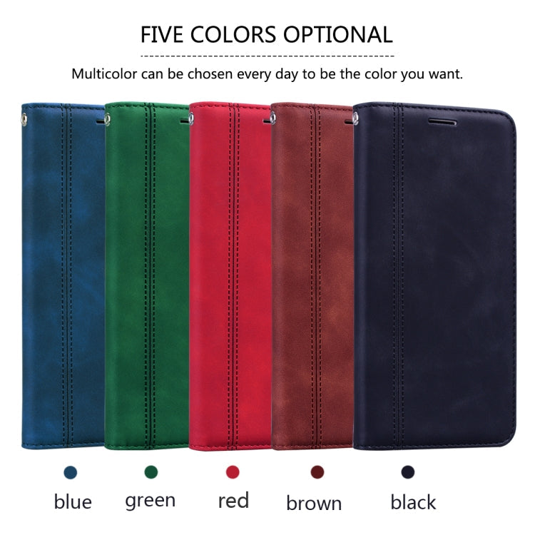 Frosted Business Magnetic Horizontal Flip PU Leather Case with Holder & Card Slot & Lanyard – Lanyard, Magnetic, Card Slot, For Huawei P smart 2021, For Huawei Honor 10X Lite