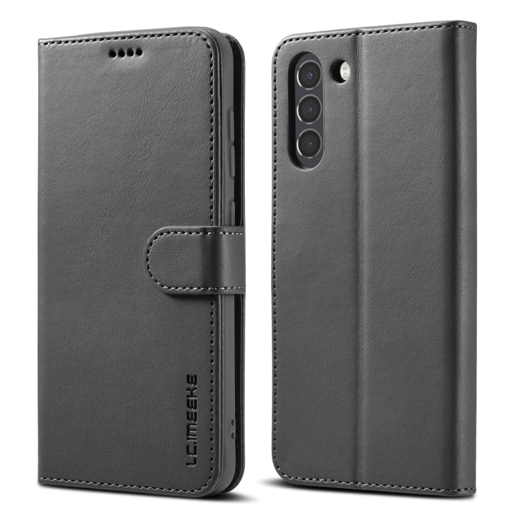 LC.IMEEKE Calf Texture Horizontal Flip Leather Case, with Holder & Card Slots & Wallet, For Samsung Galaxy S21 FE For Samsung Galaxy S21 FE Black
