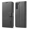 LC.IMEEKE Calf Texture Horizontal Flip Leather Case, with Holder & Card Slots & Wallet, For Samsung Galaxy S21 FE For Samsung Galaxy S21 FE Black