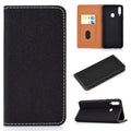 Solid Color Magnetic Horizontal Flip Leather Case with Card Slot & Holder, For Galaxy A10s, For Galaxy A30, For Galaxy A40, For Galaxy A50 For Galaxy A10s Black
