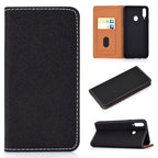 Solid Color Magnetic Horizontal Flip Leather Case with Card Slot & Holder, For Galaxy A10s, For Galaxy A30, For Galaxy A40, For Galaxy A50 For Galaxy A10s Black