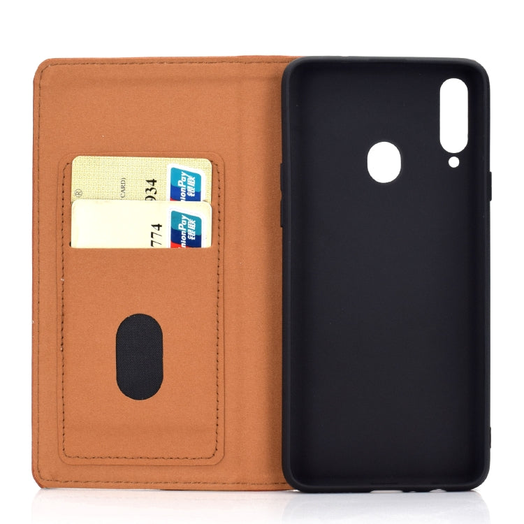Solid Color Magnetic Horizontal Flip Leather Case with Card Slot & Holder, For Galaxy A10s, For Galaxy A30, For Galaxy A40, For Galaxy A50