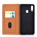 Solid Color Magnetic Horizontal Flip Leather Case with Card Slot & Holder, For Galaxy A10s, For Galaxy A30, For Galaxy A40, For Galaxy A50