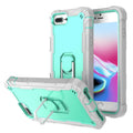 PC Protective Case – Shockproof (iPhone 8 Plus) For iPhone 8 Plus 7 Plus Grey White + Mint Green