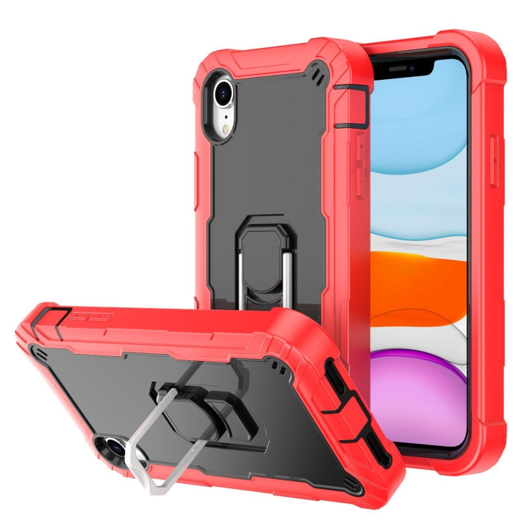PC Protective Case – Shockproof (iPhone SE 2022) For iPhone XR Red + Black